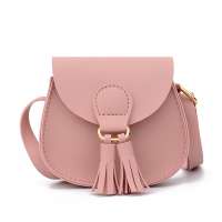 2020 Girls Tassel Leather Kid Messenger Bag Cute Small Purse Crossbody Bags Kids Mini Handbag